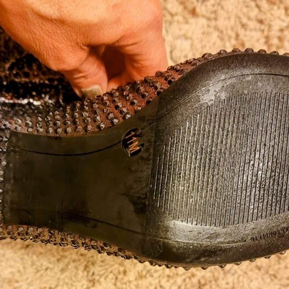 INC Gerii Pewter Rhinestone Slouchy Boots Sz. 11 - Picture 4 of 5